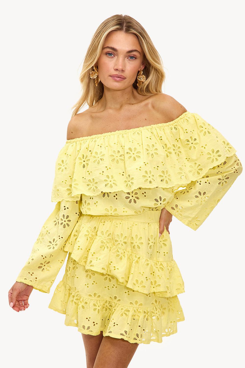 Jupe jaune clair
