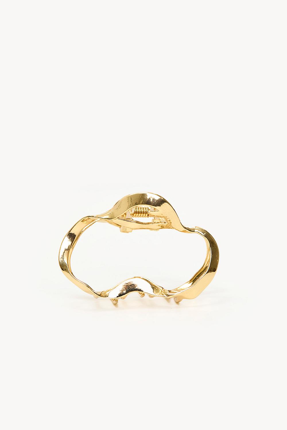 Golden hair clip
