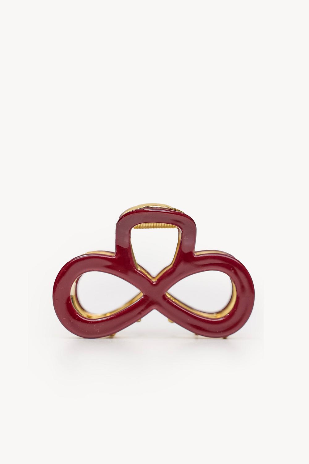 Pince à cheveux rouge