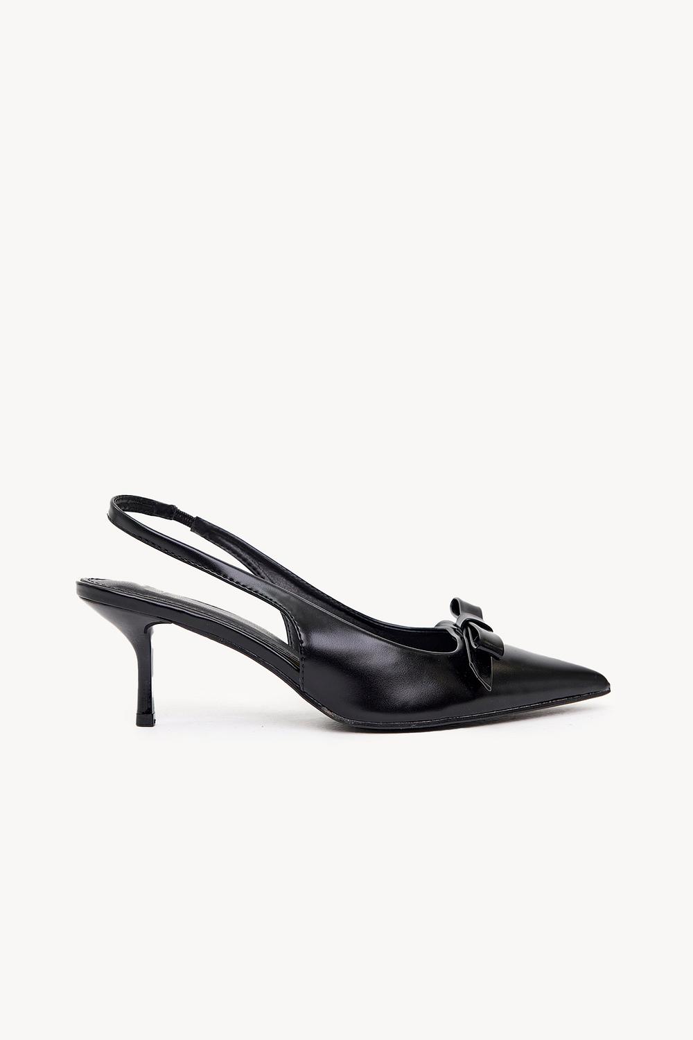 Talons noirs avec noeud
