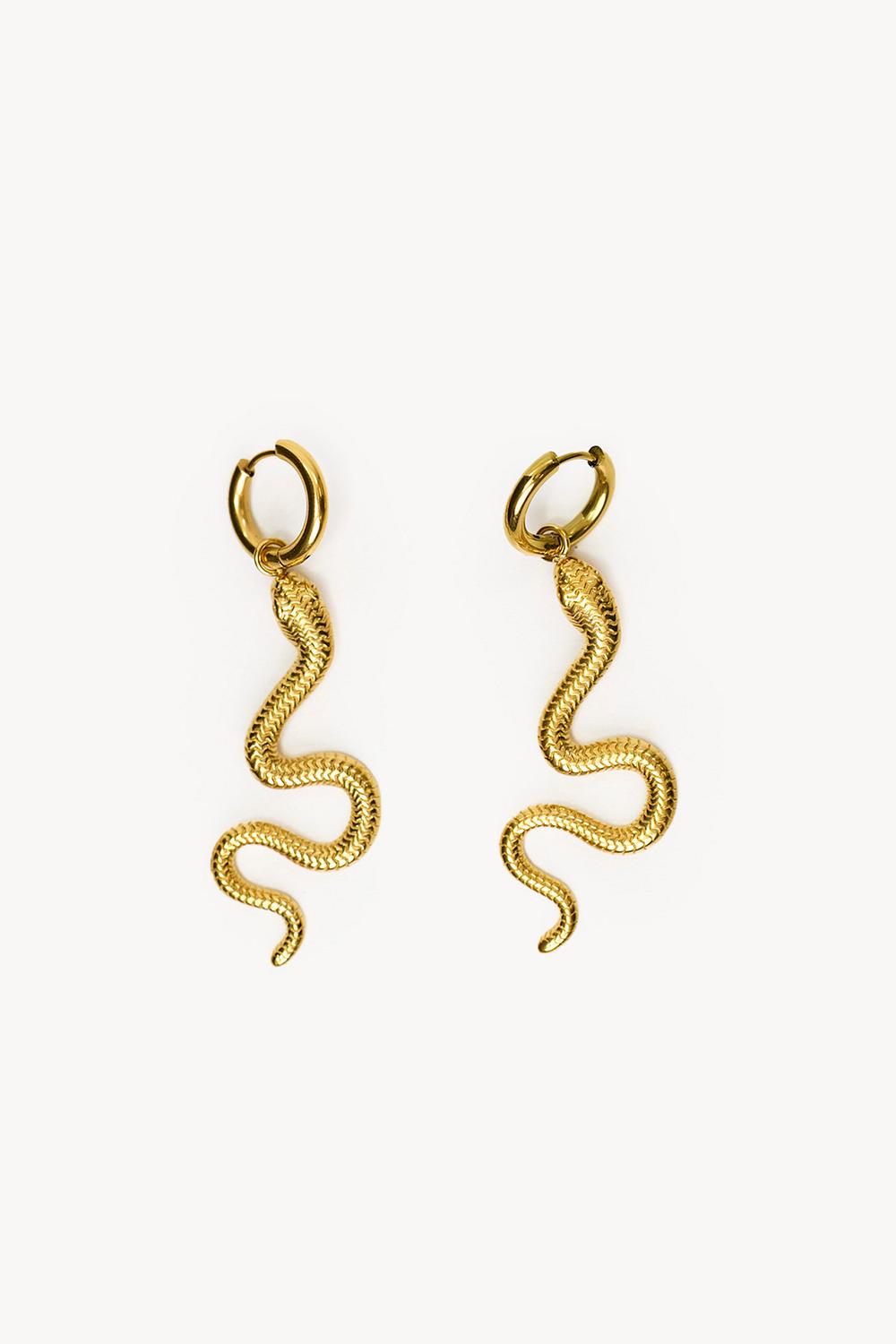 Boucles d'oreilles en or avec serpents
