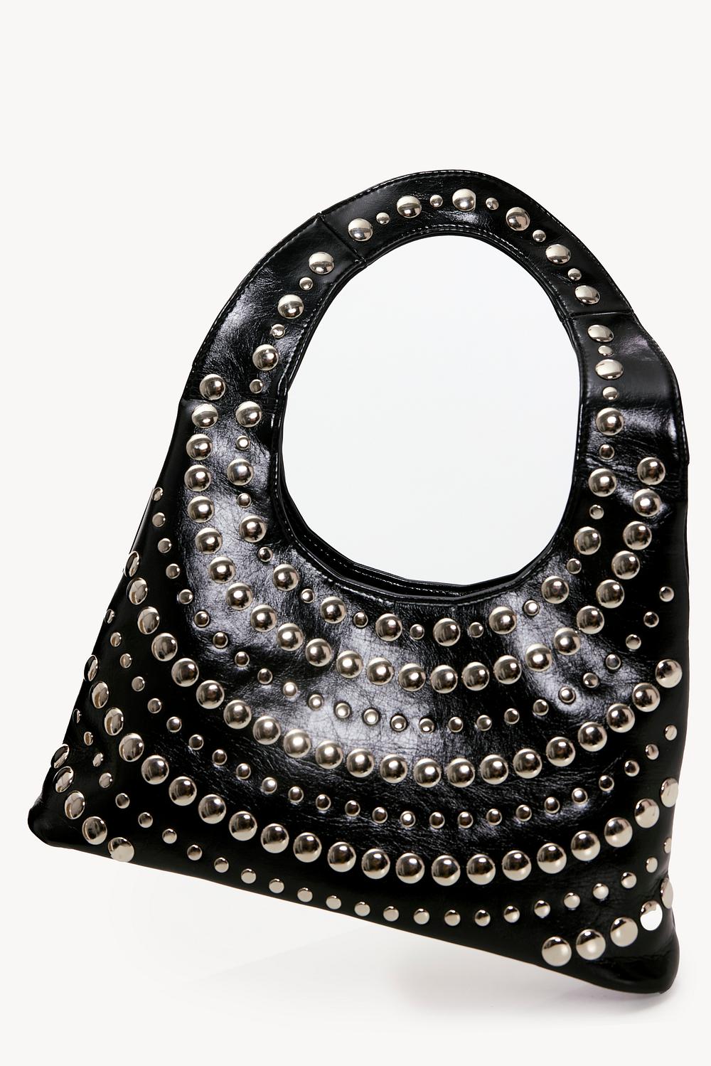 Zwarte tas met zilveren studs