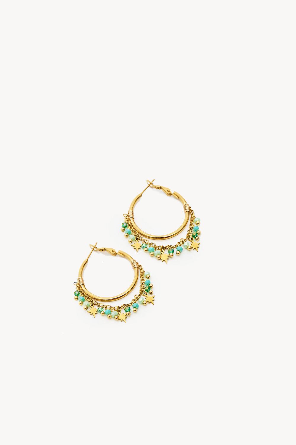 Pendientes de oro con colgantes