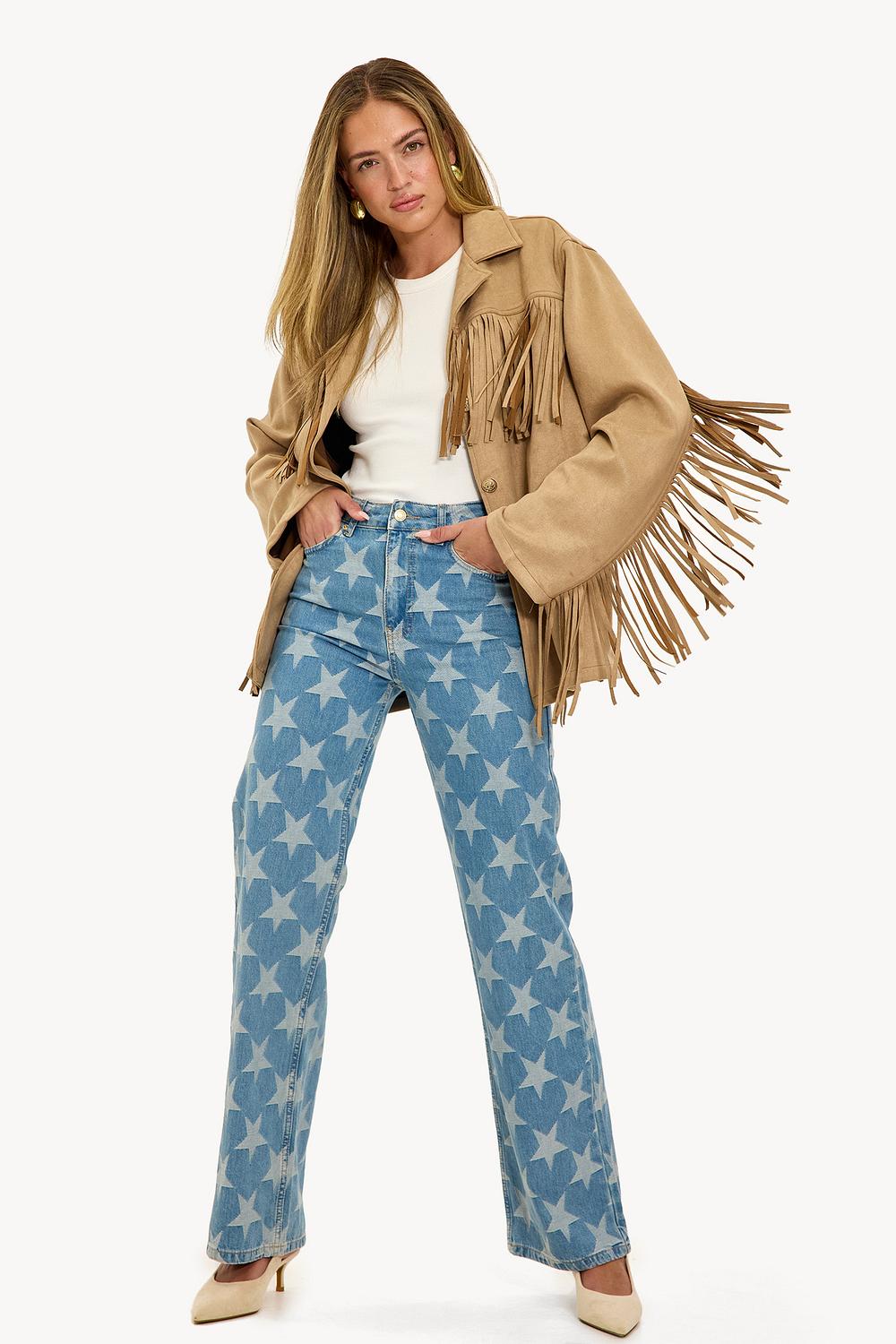 Blue jeans with stars