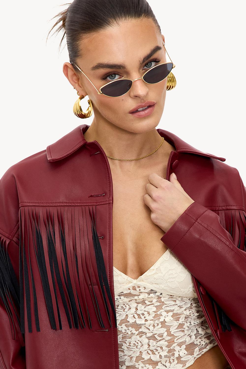 Black sunglasses with gold hardware