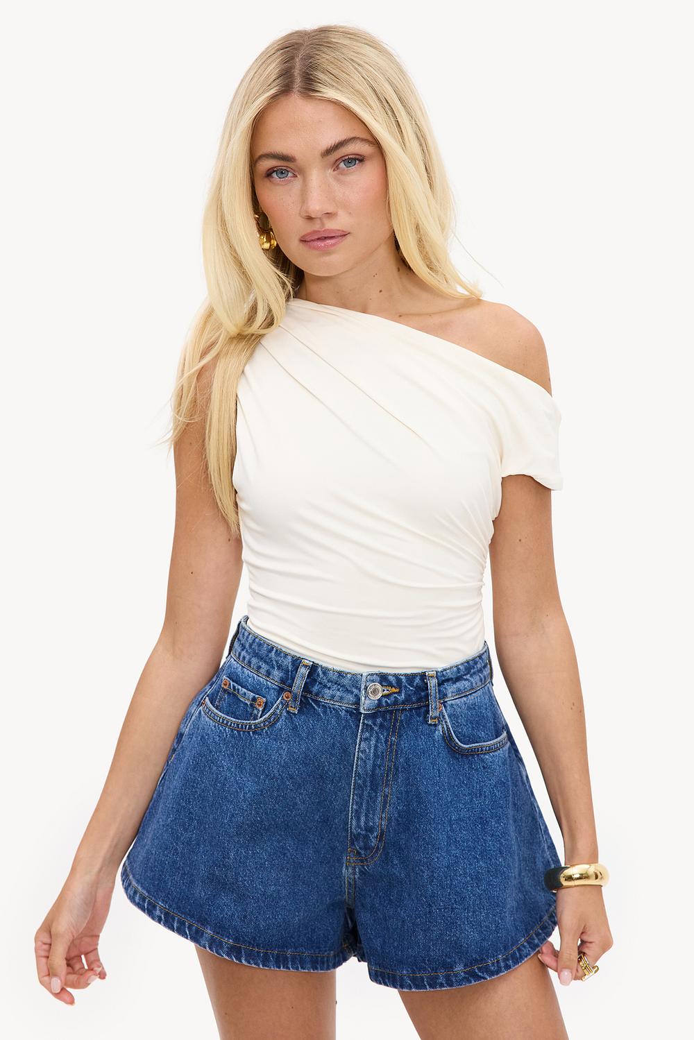 Off-white off-shoulder top