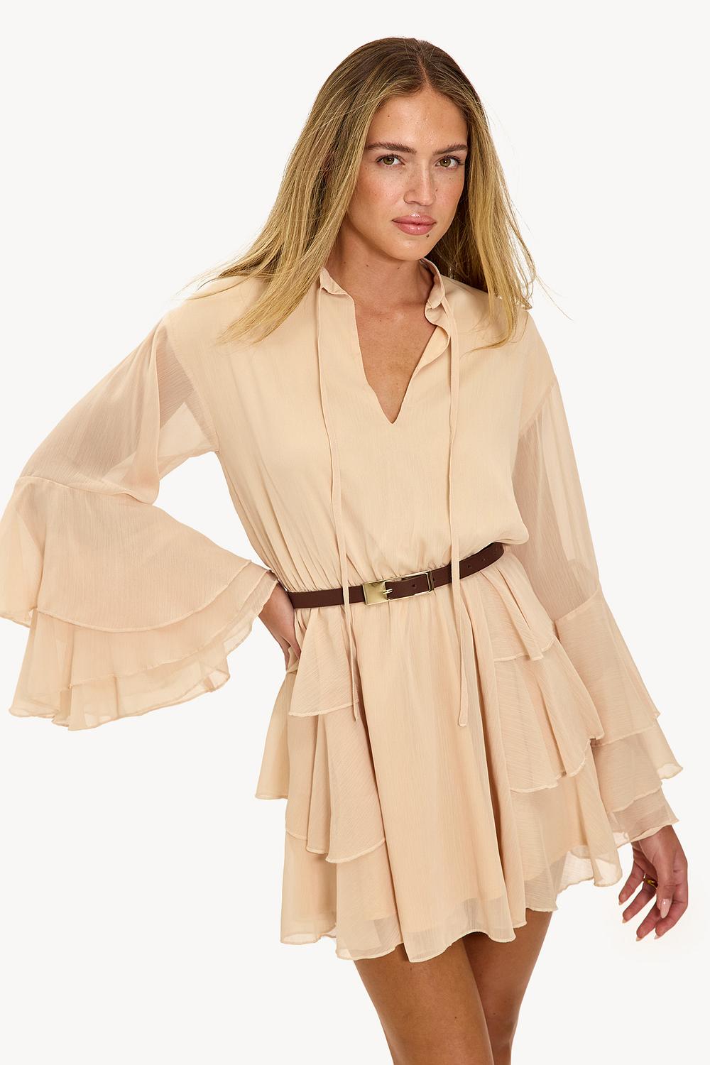 Sand-coloured dress