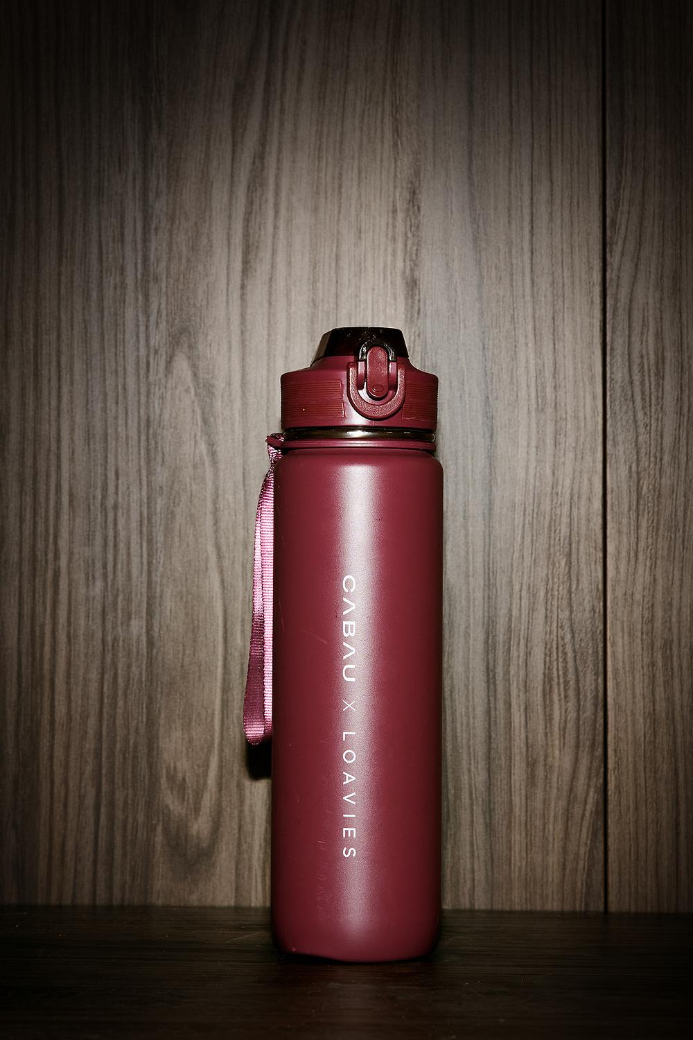 Rode roestvrijstalen drinkfles