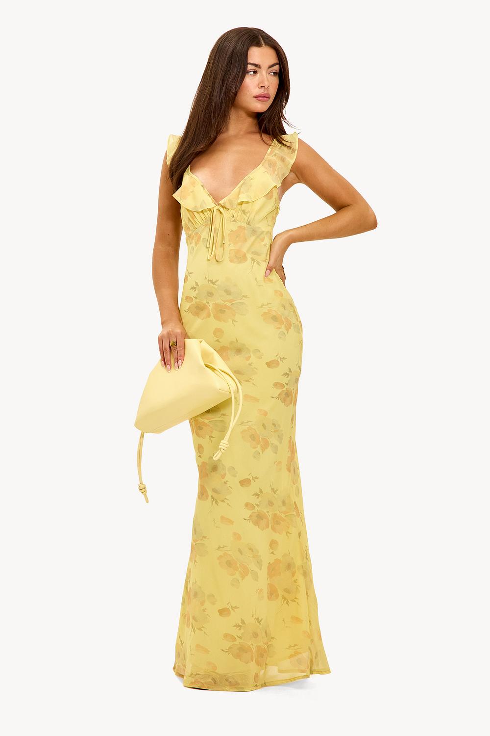 Yellow maxi dress