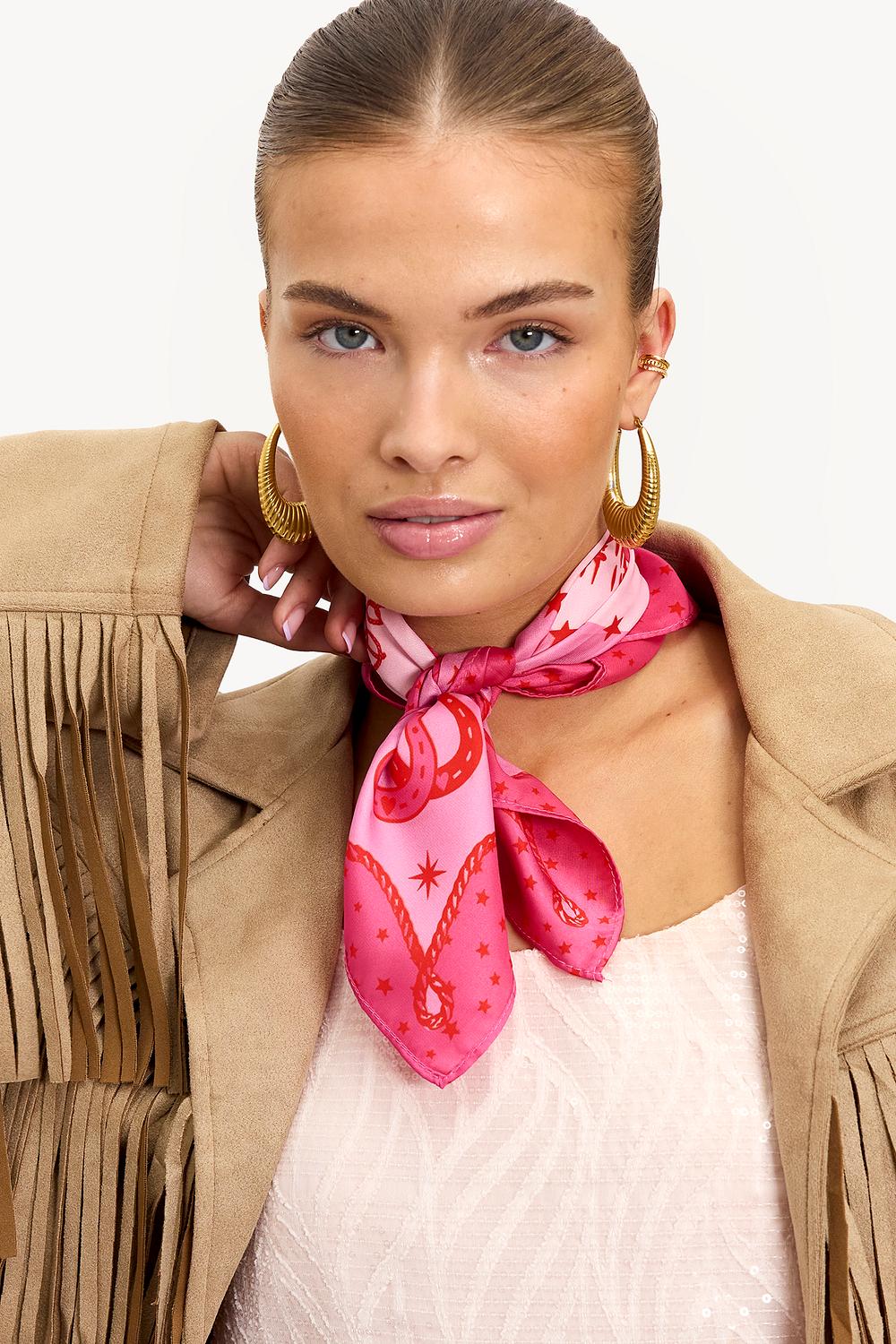 Bufanda rosa