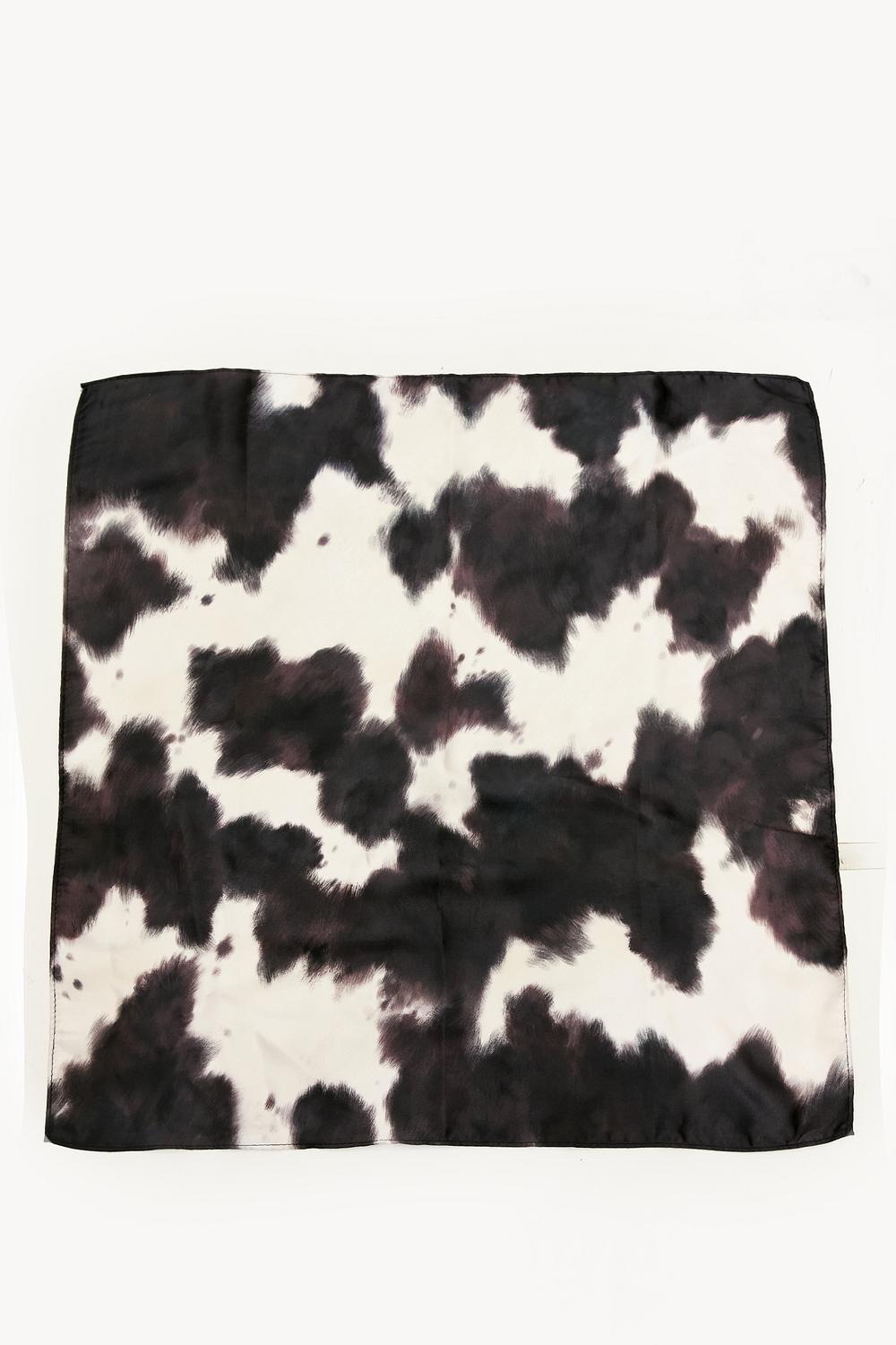 Brown cow print scarf