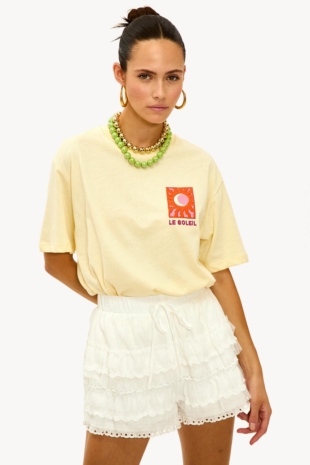 Witte skort met franjes