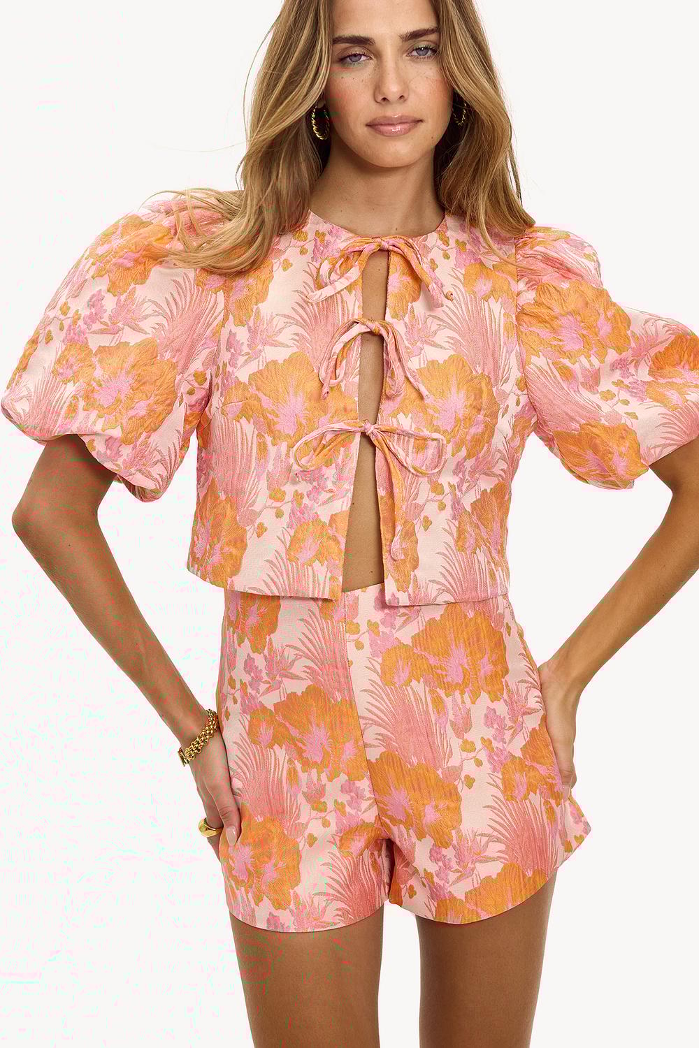Short rosa con estampado