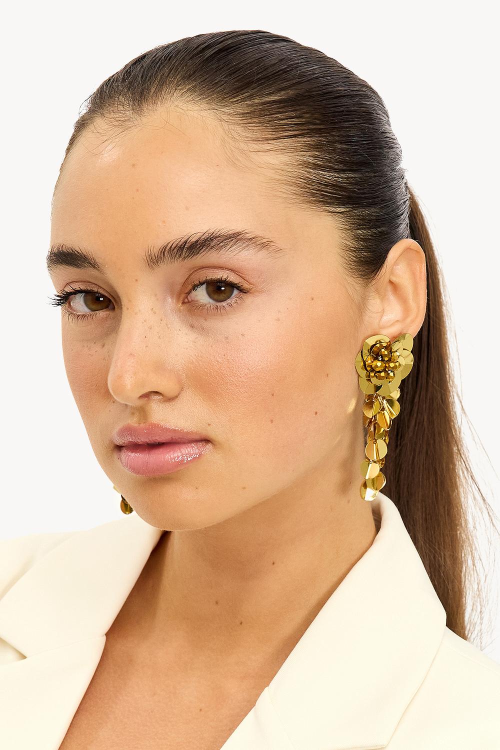 Gold earrings