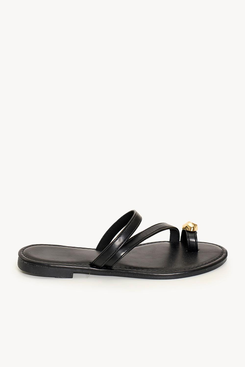 Black slippers
