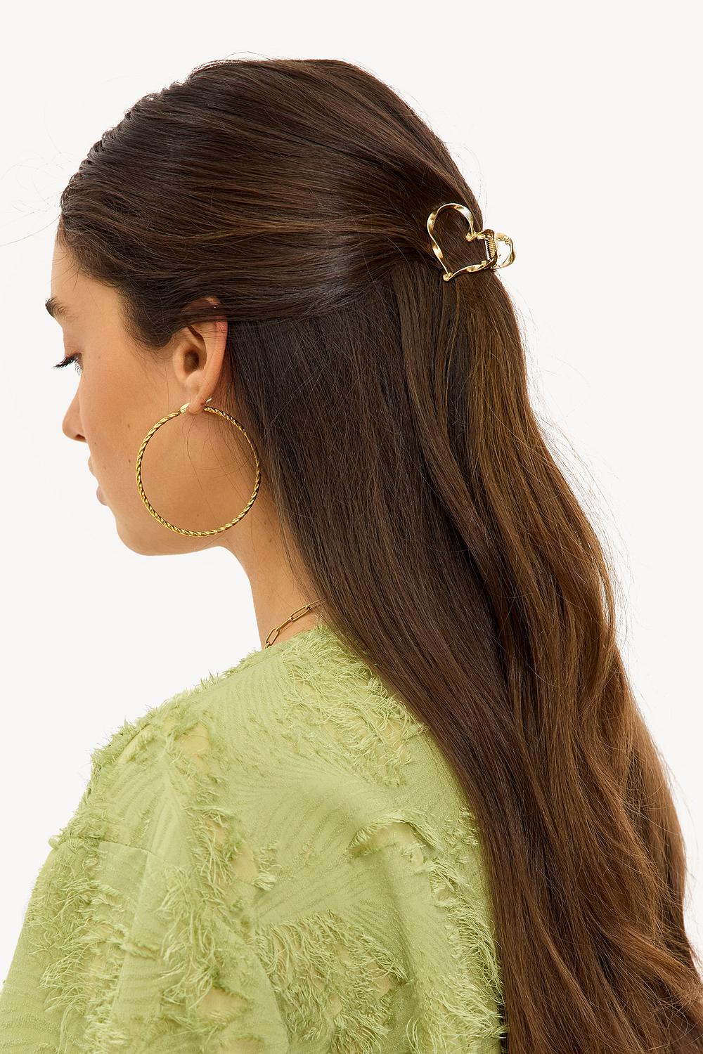 Golden hair clip