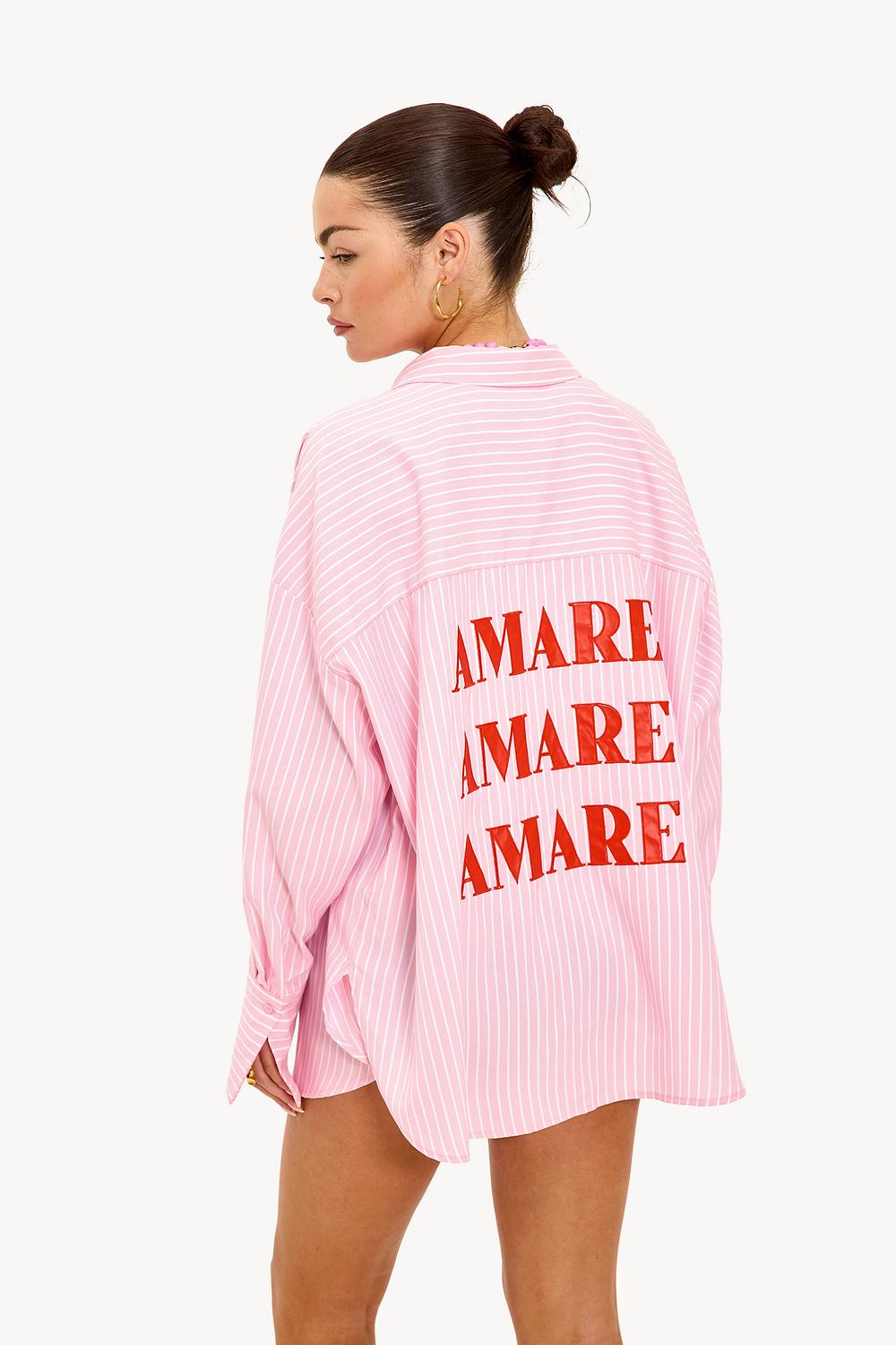 Blusa rosa a rayas