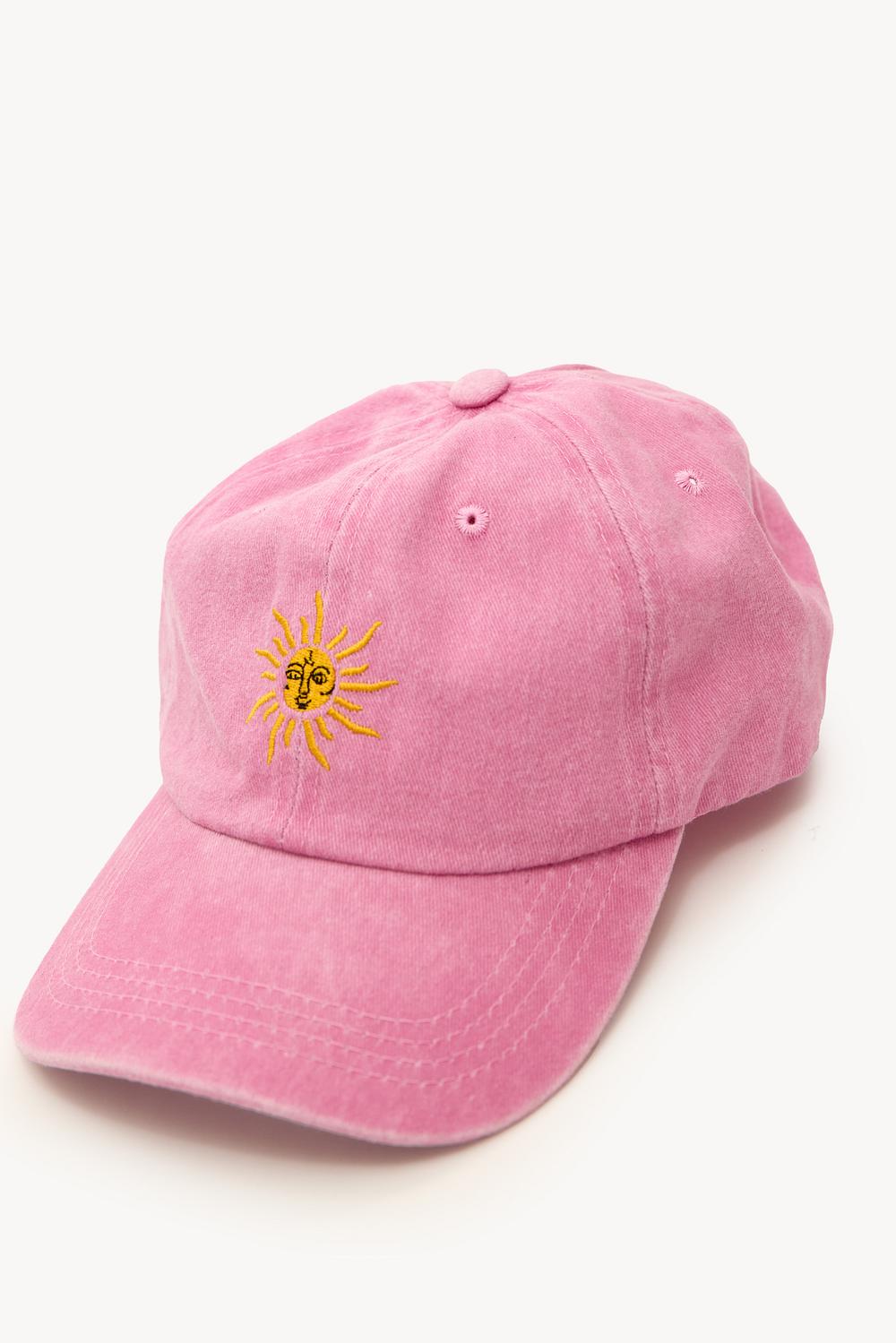 Gorro rosa con sol