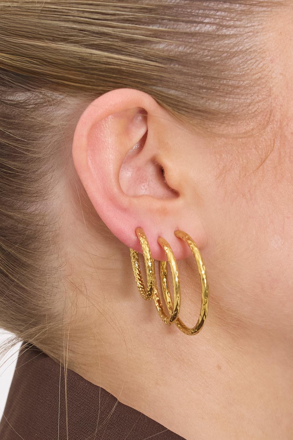 Gold earrings