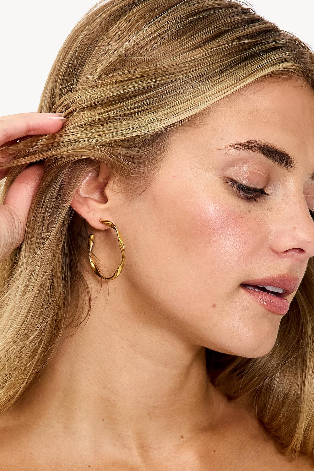 Gold earrings