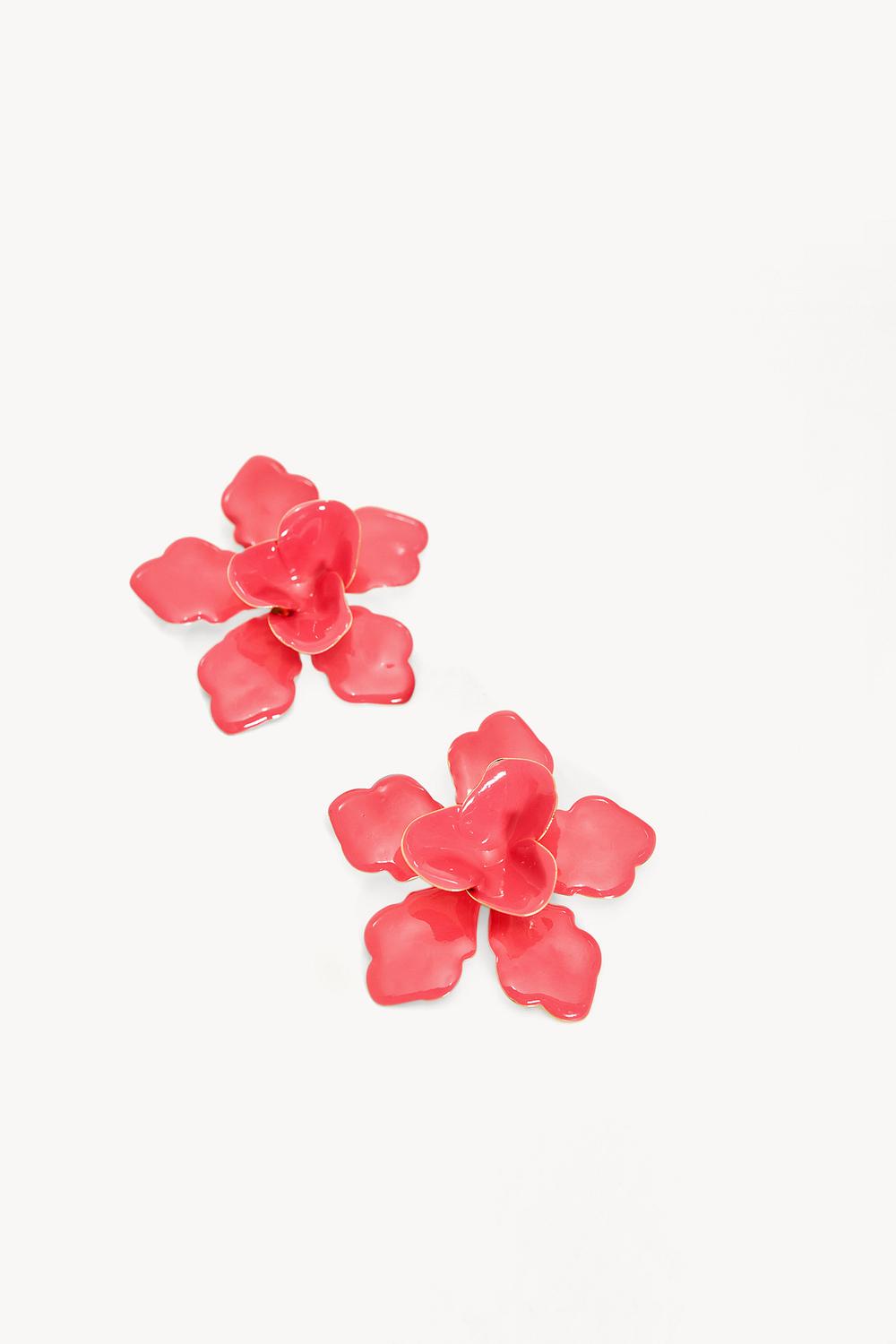 Boucles d'oreilles fleurs roses