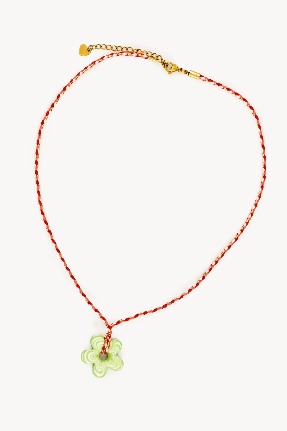 Groene ketting met bloem