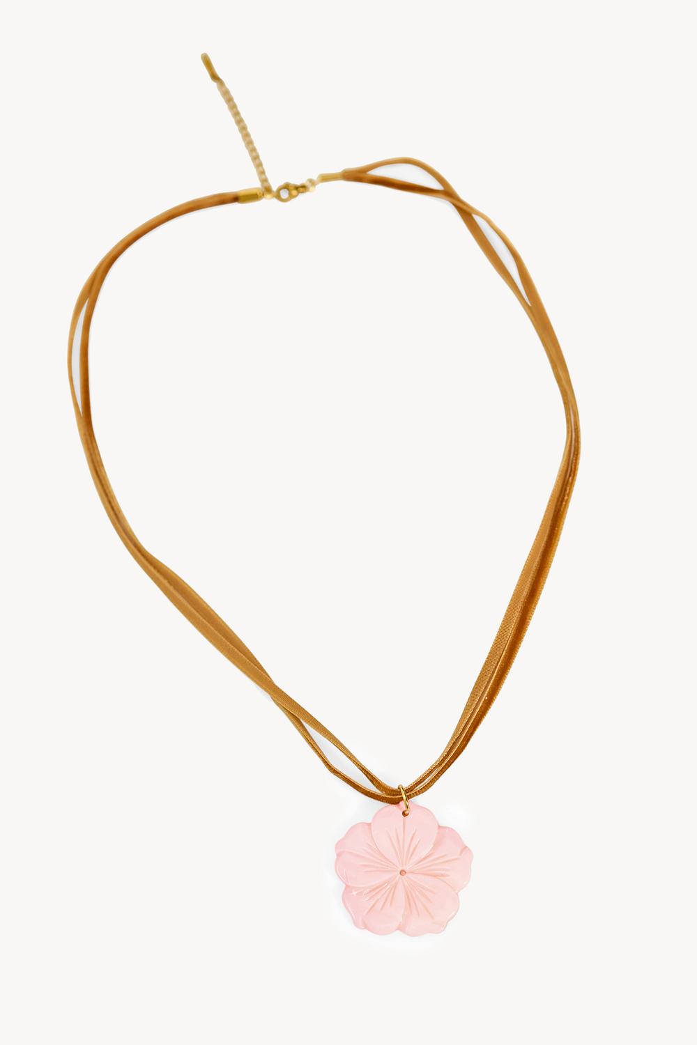 Pendientes flor rosa