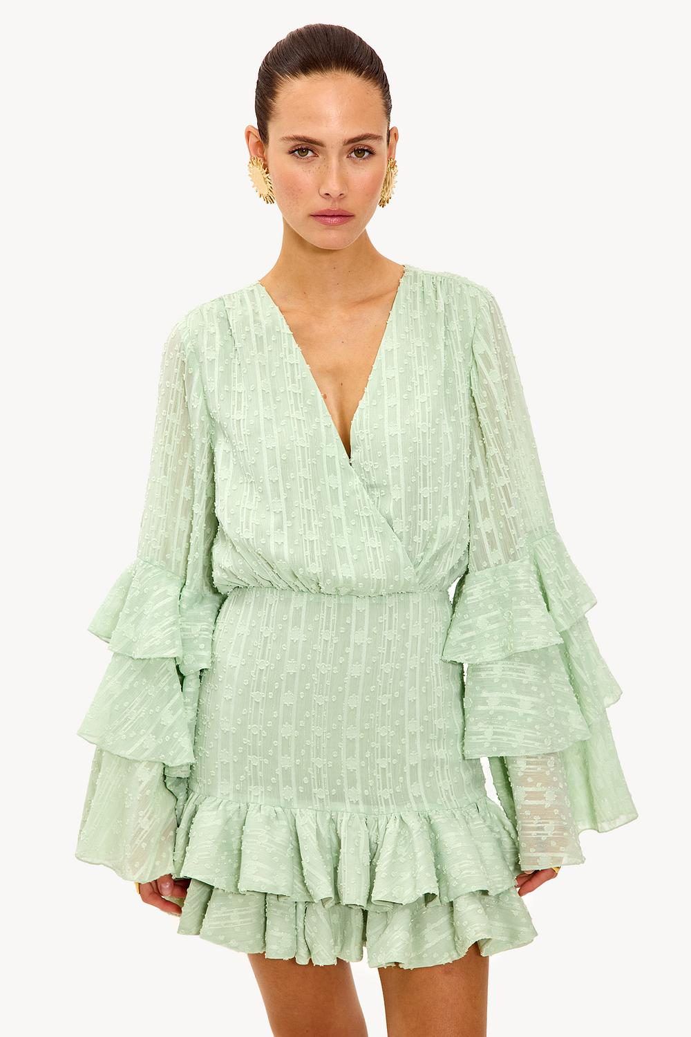 Vestido verde claro