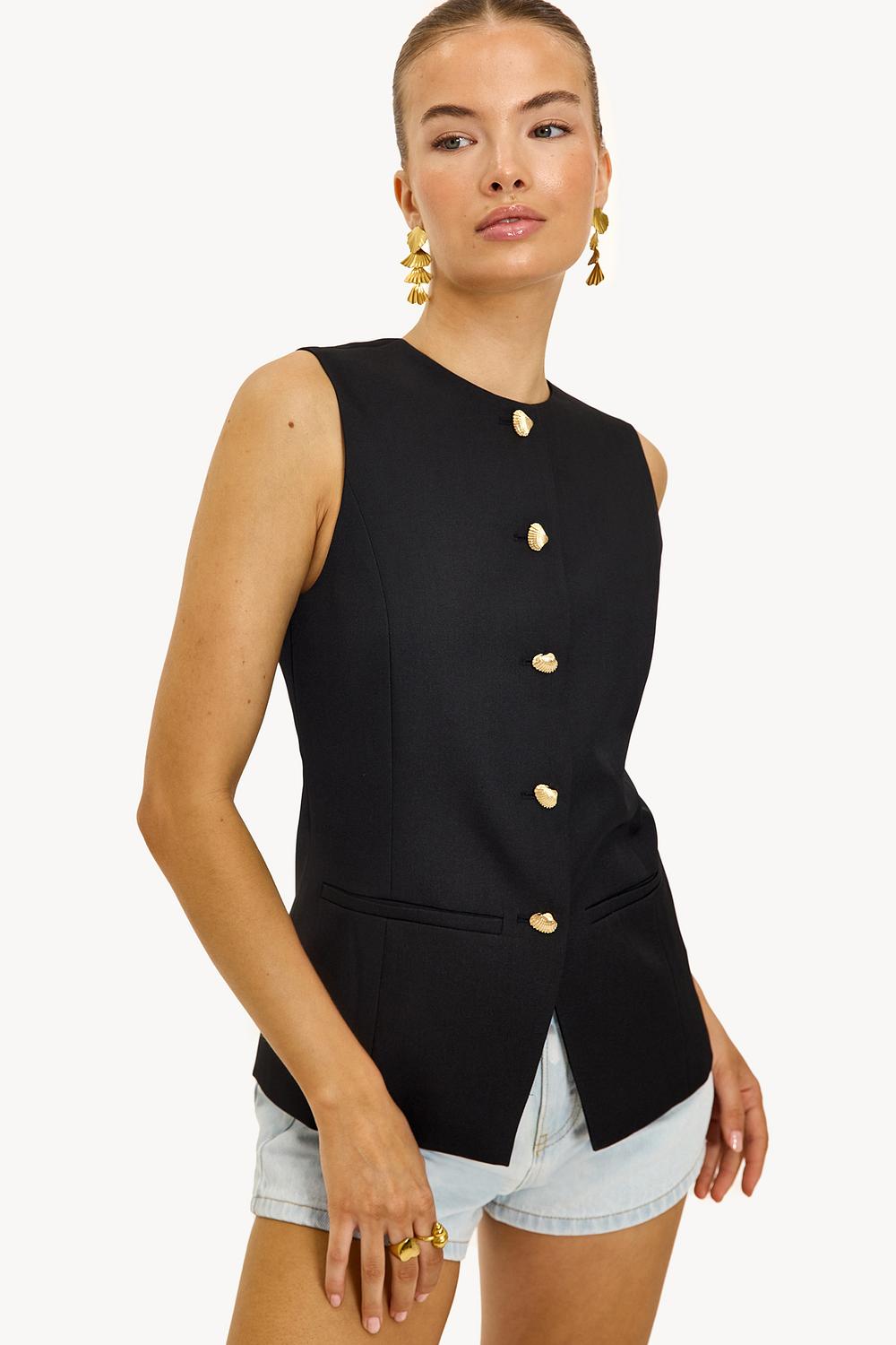 Zwarte top