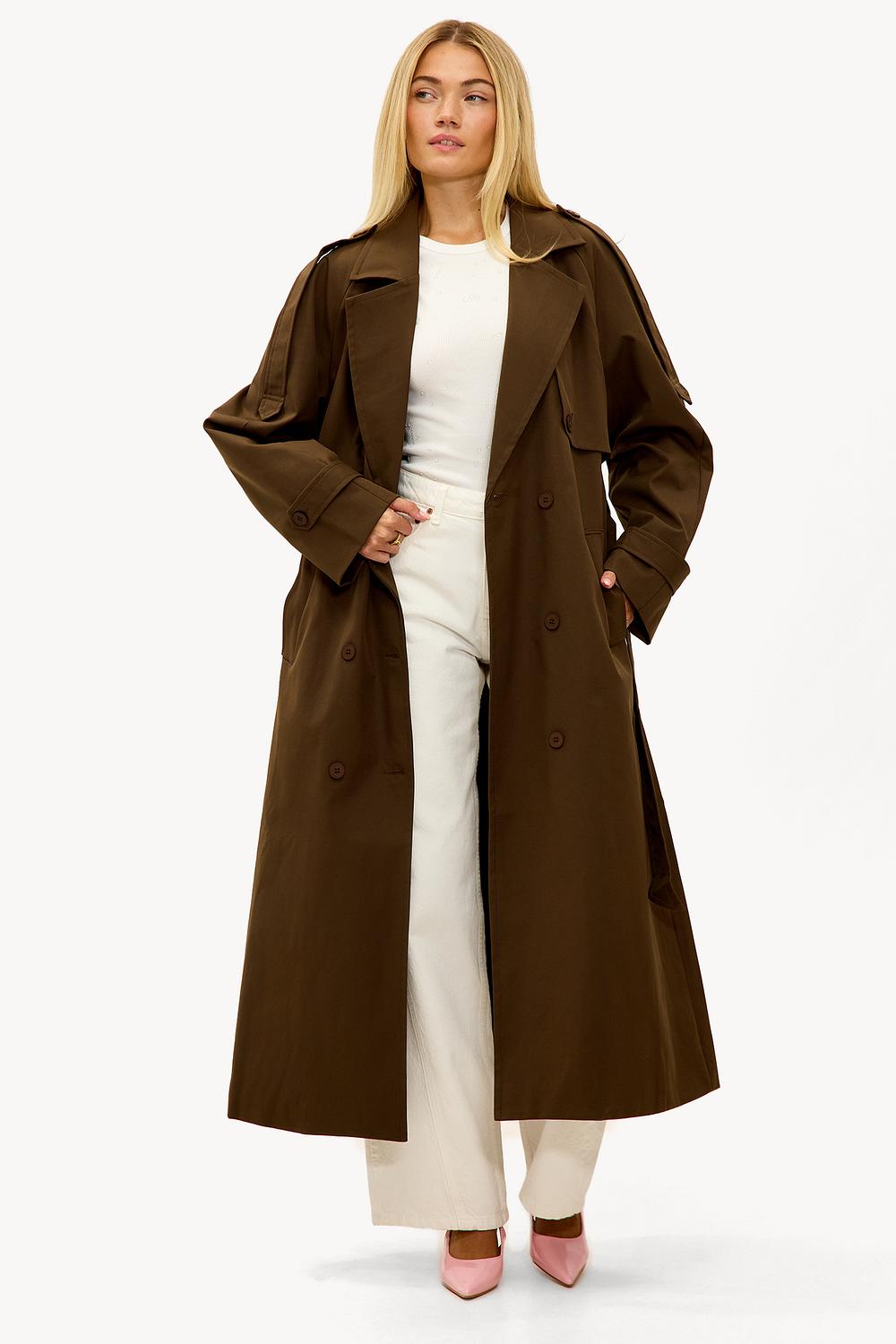 Trench-coat marron