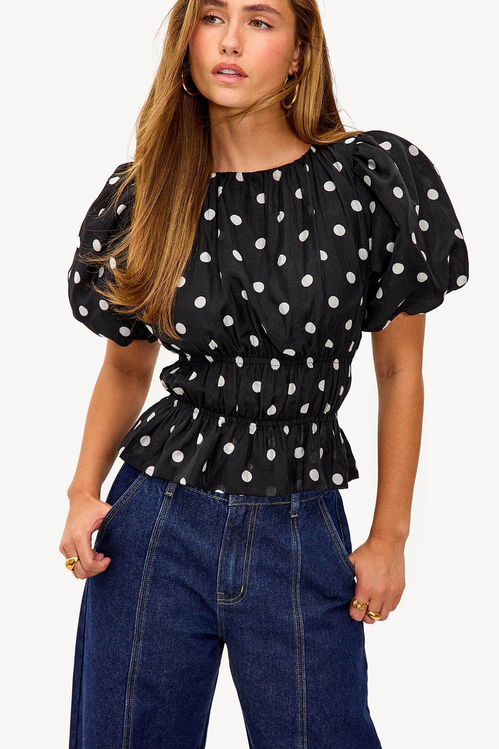 Black top with dots