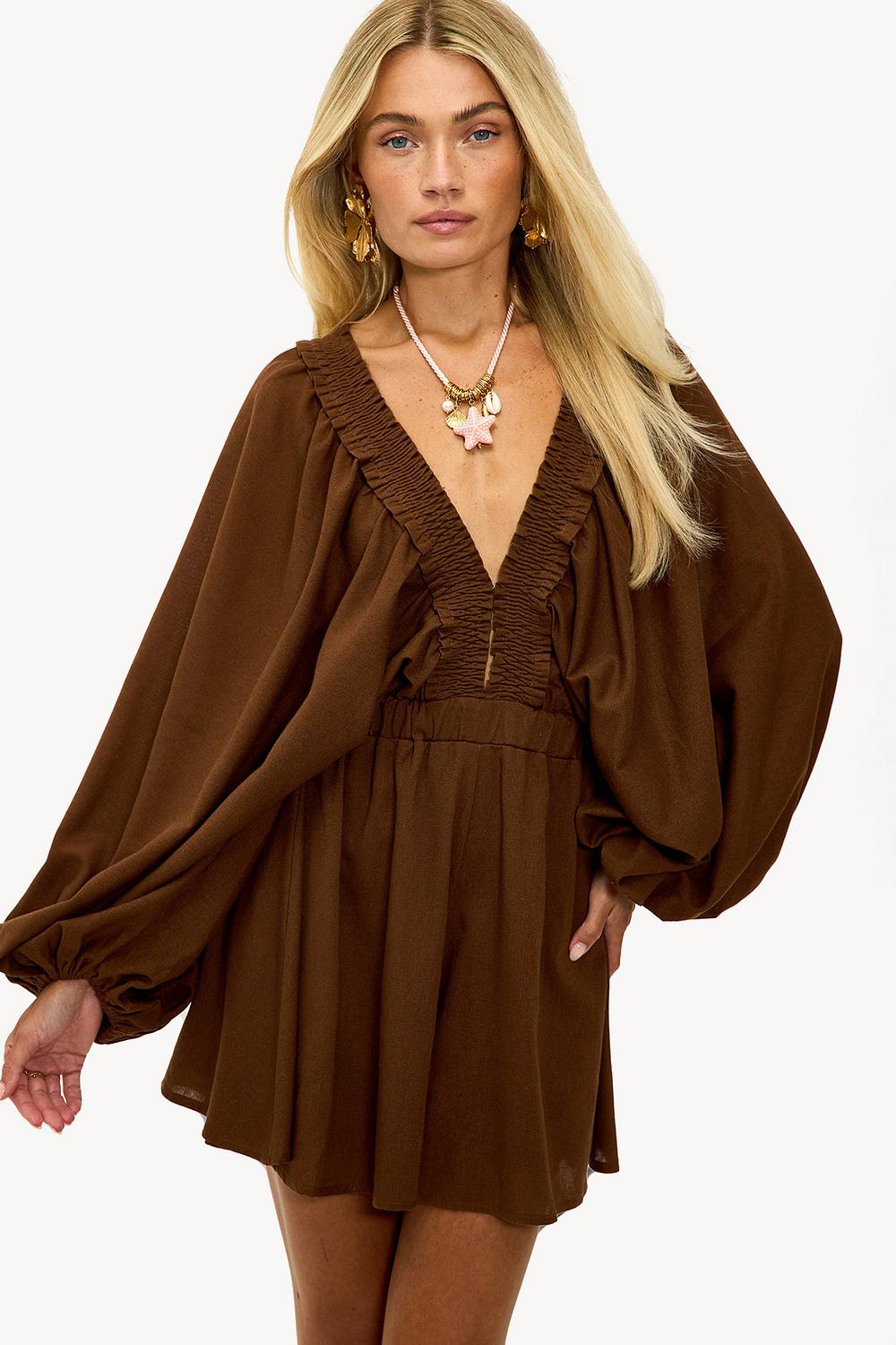 Bruine playsuit