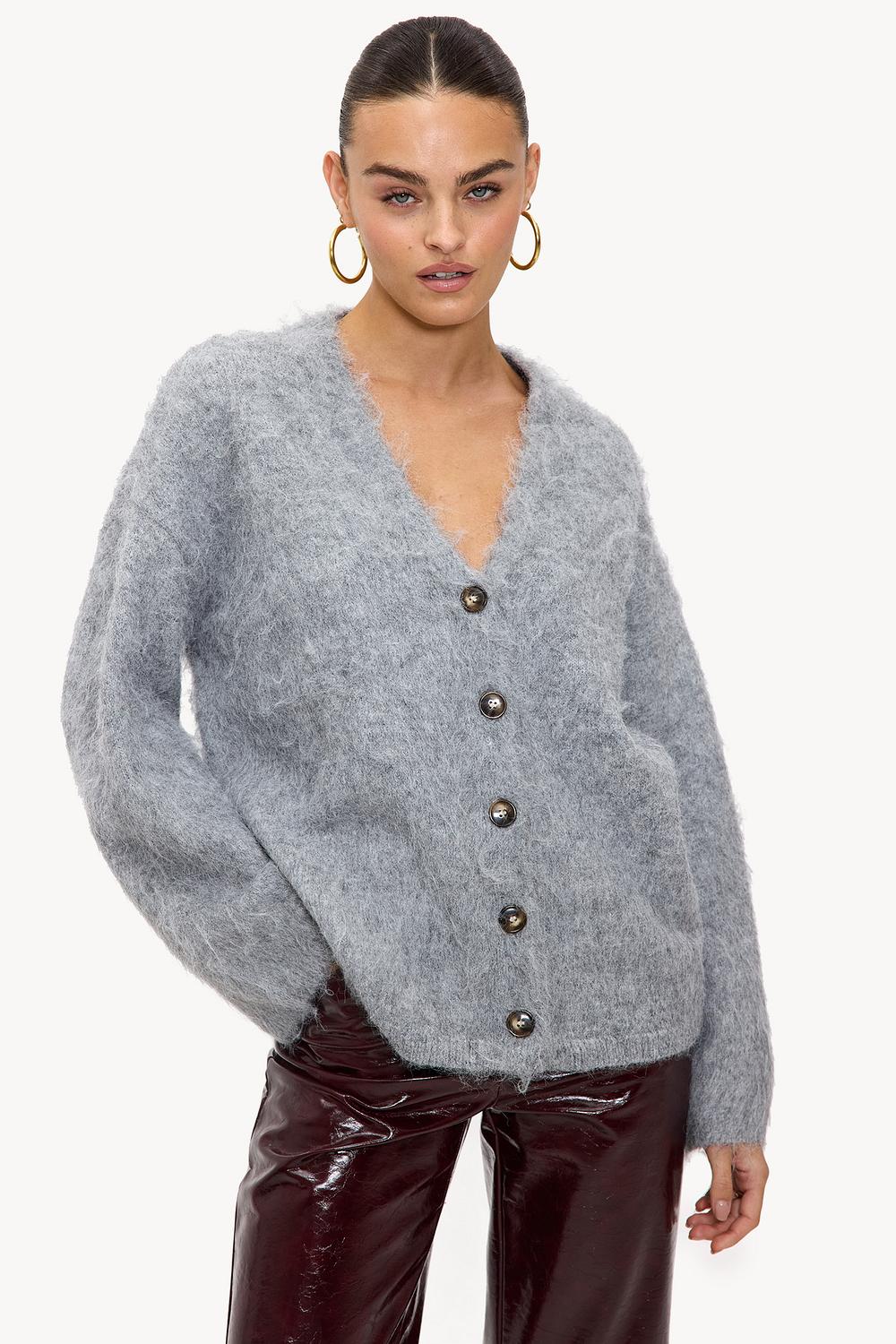 Gray cardigan