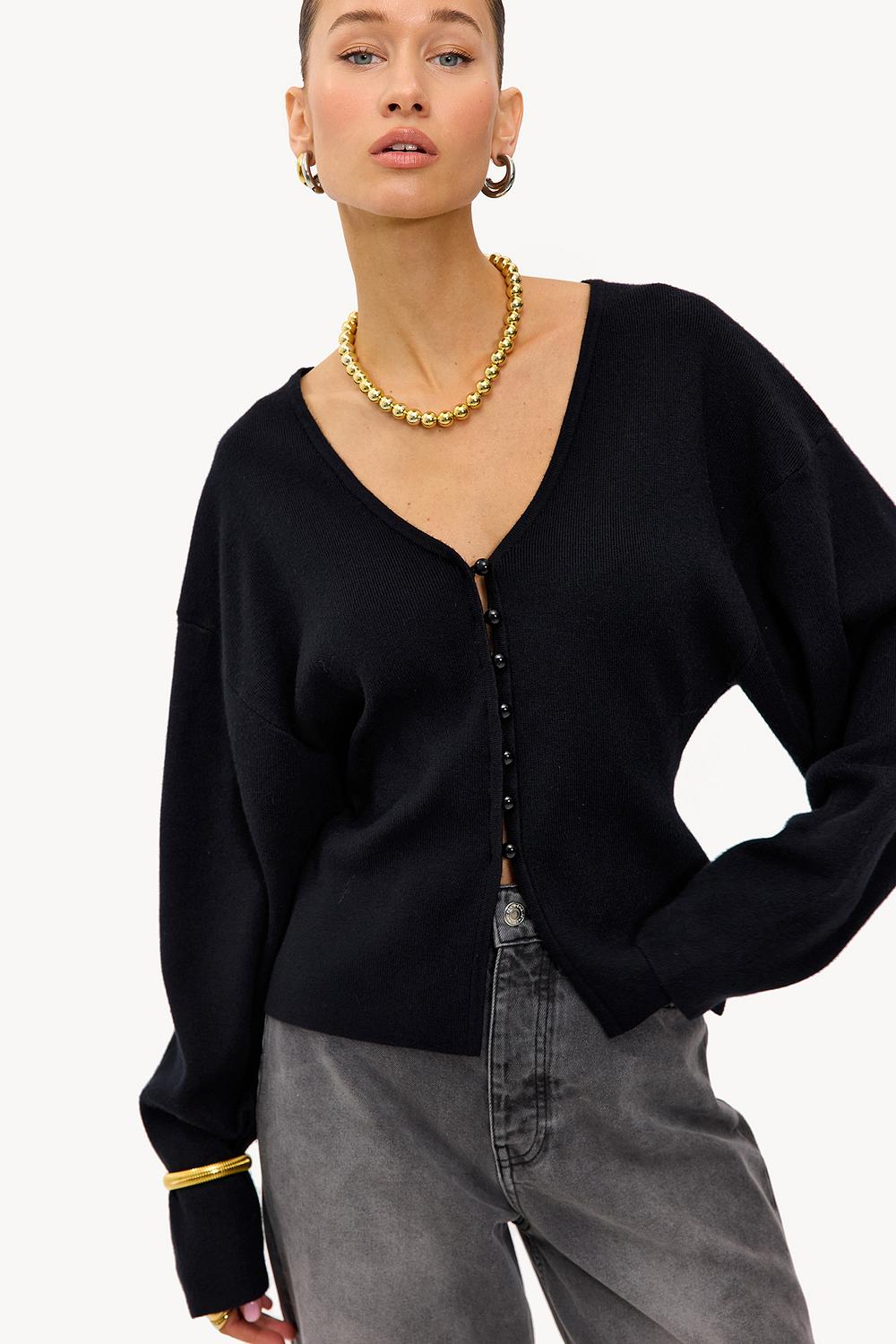 Black cardigan