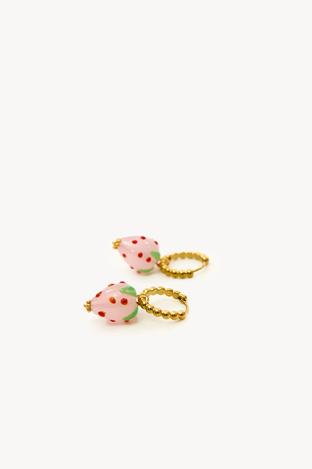Boucles d'oreilles rose clair