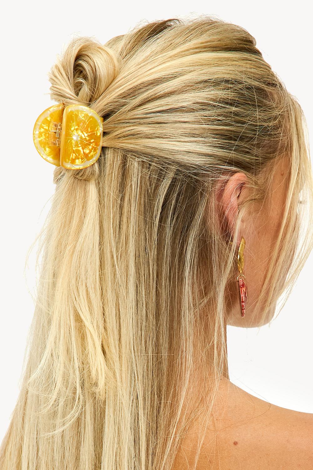 Pinza de pelo naranja