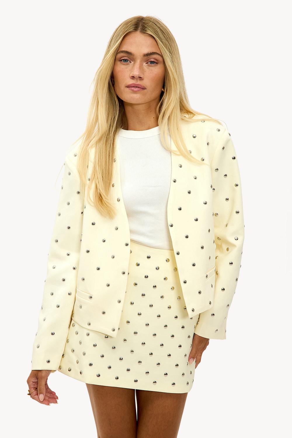 Witte rok met studs