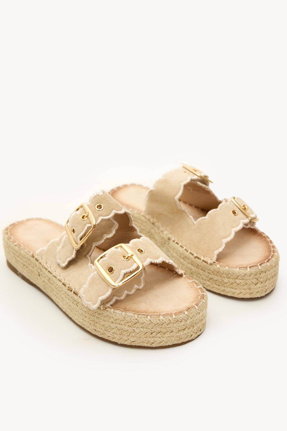 Beige slippers