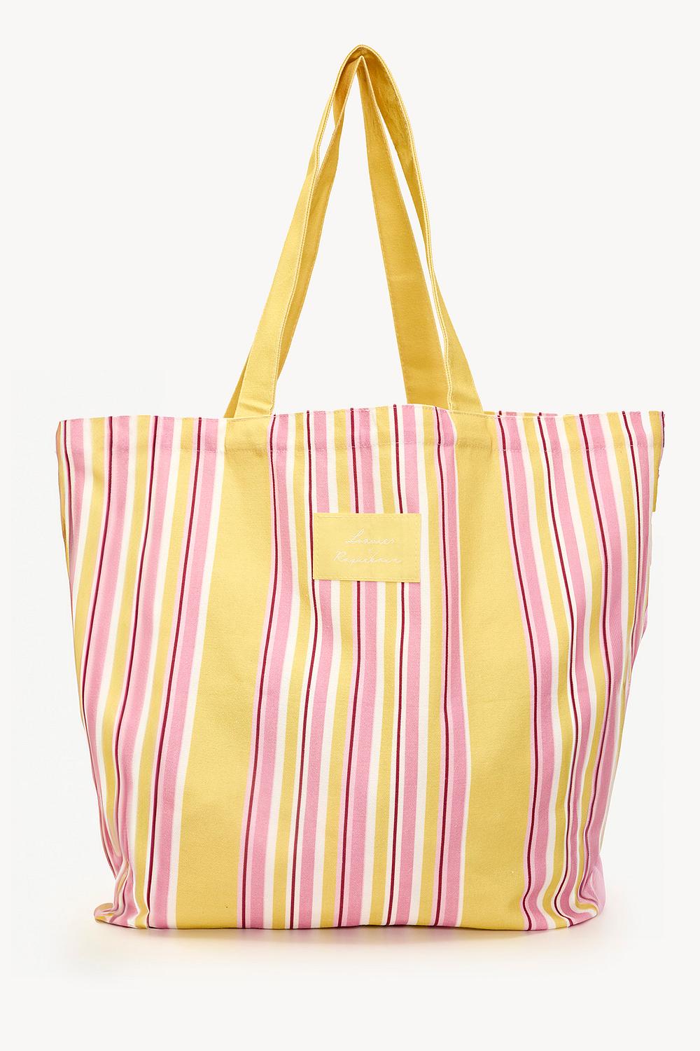 Gele gestreepte tas
