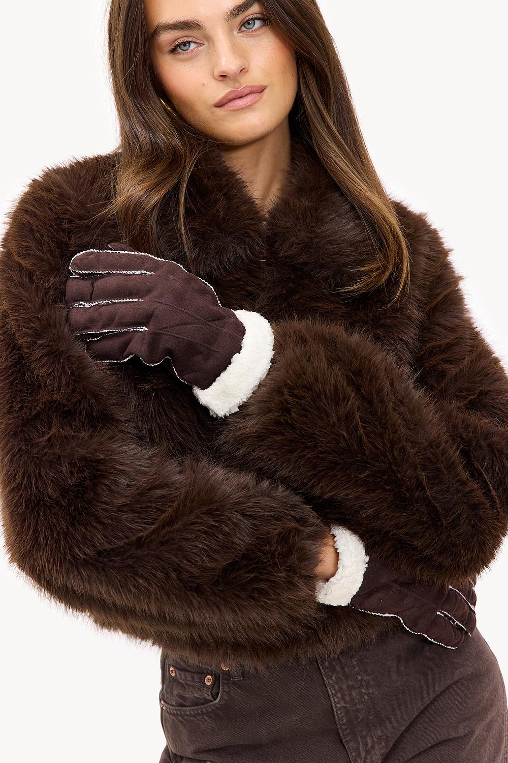 Guantes marrón oscuro