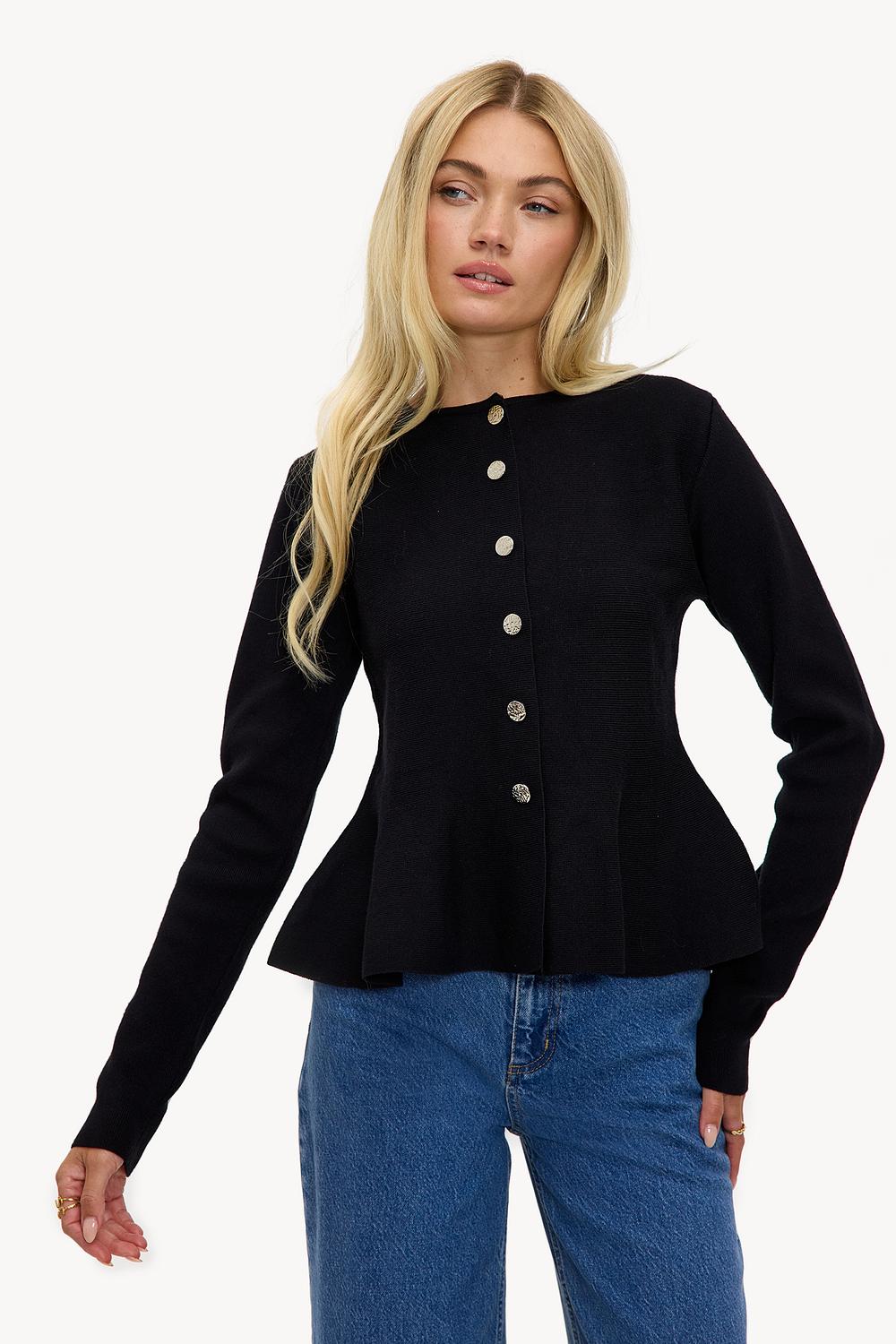 Black cardigan