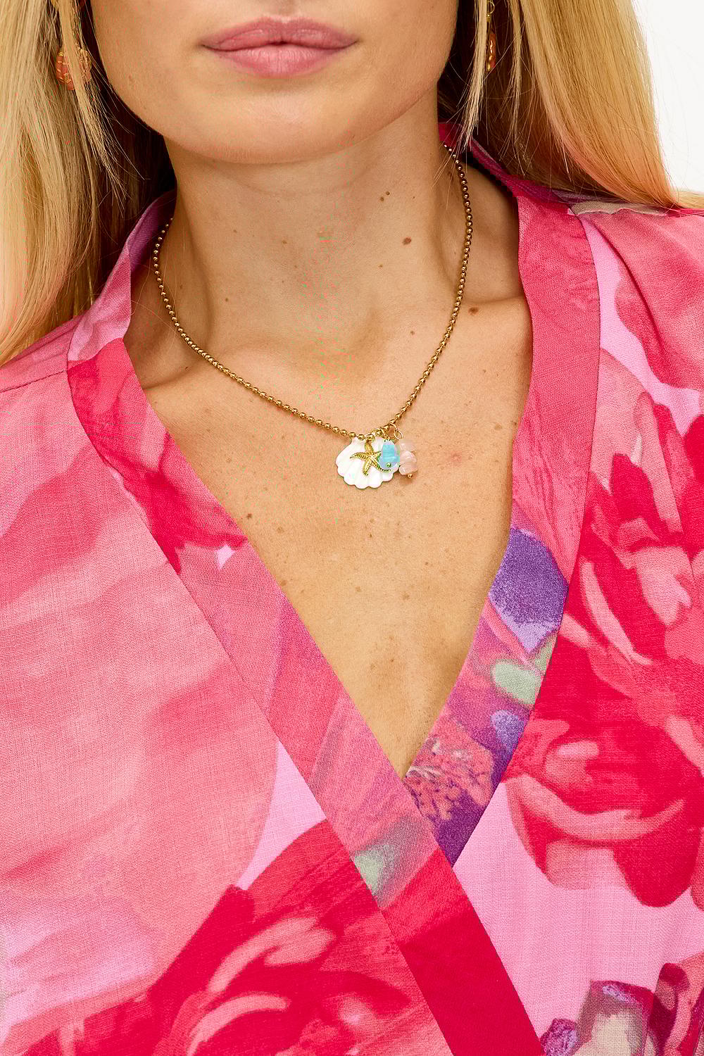 Gouden ketting met sea elements