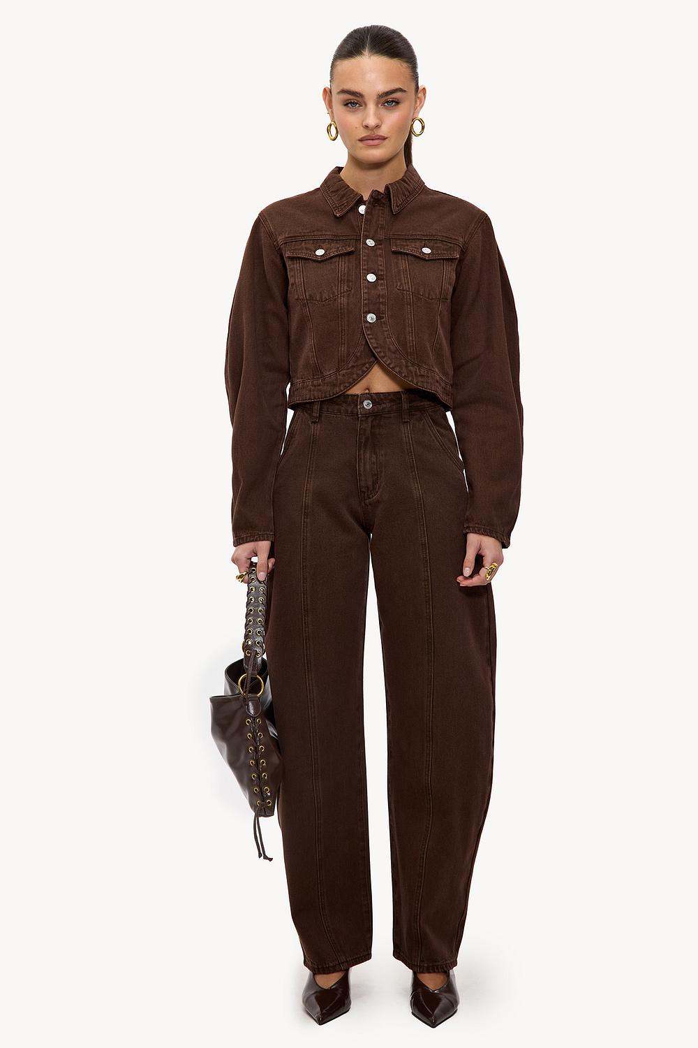 Vaqueros globo marrones