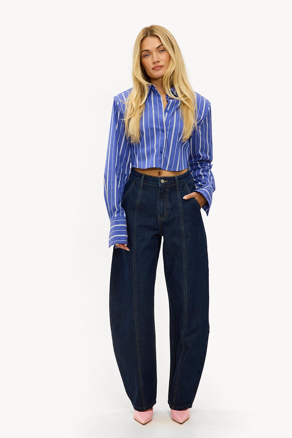 Donkerblauwe jeans