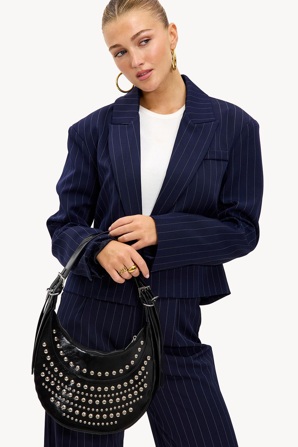 Zwarte tas met studs