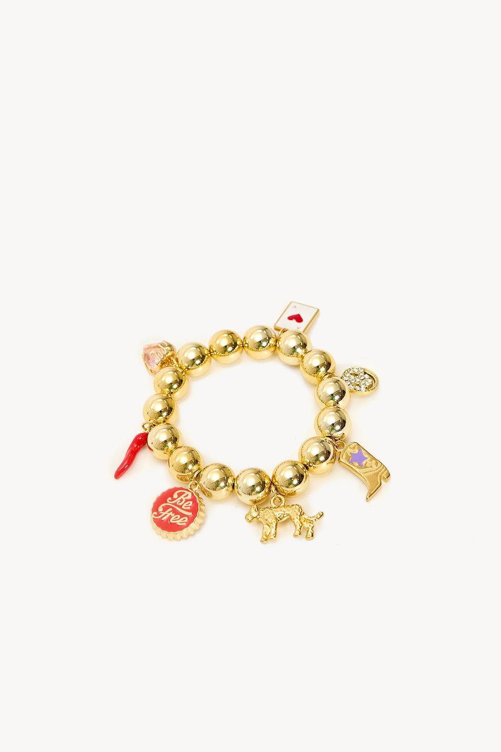 Bracelet en or avec breloques