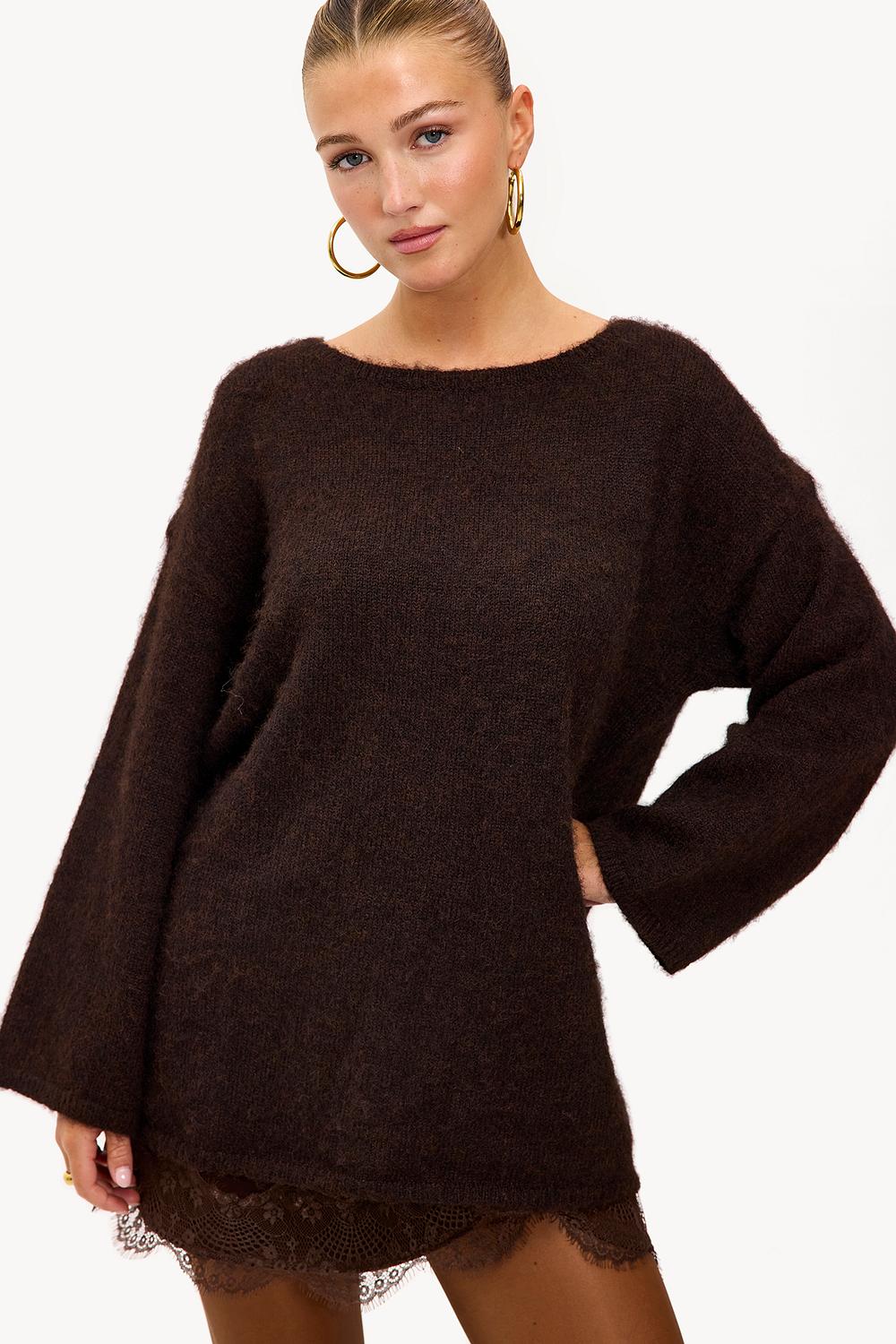 Brown lace skirt