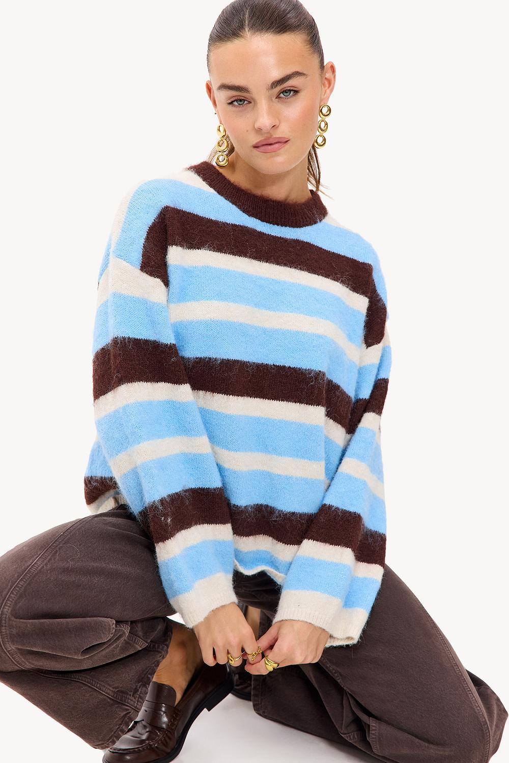 Blue striped sweater