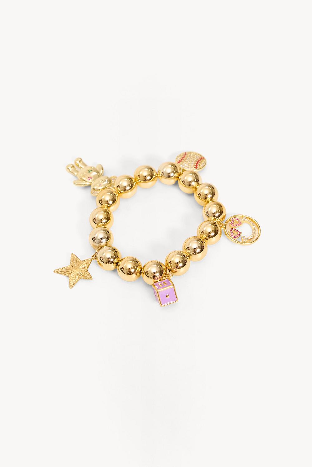 Bracelet en or avec breloques