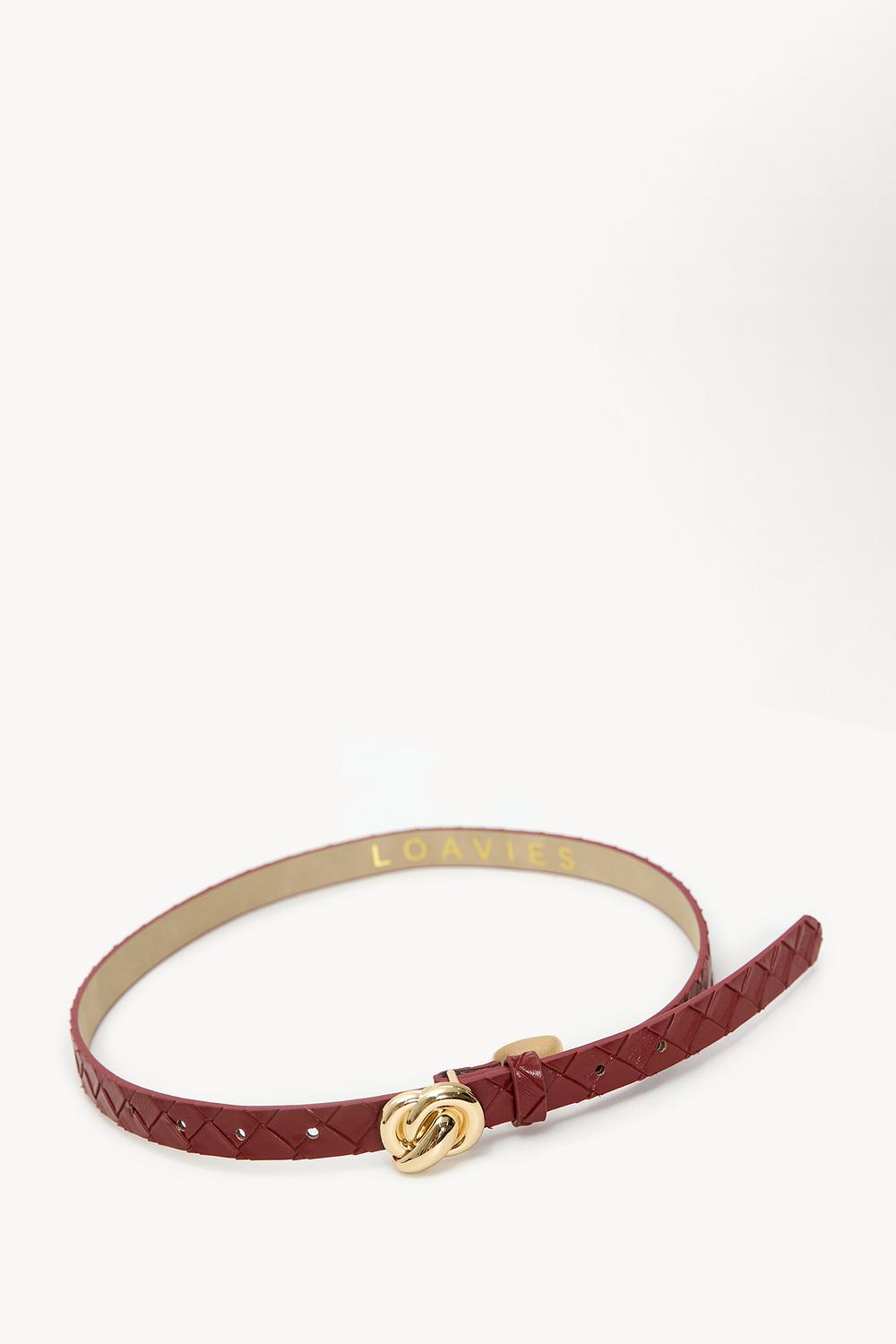 Burgundy belt